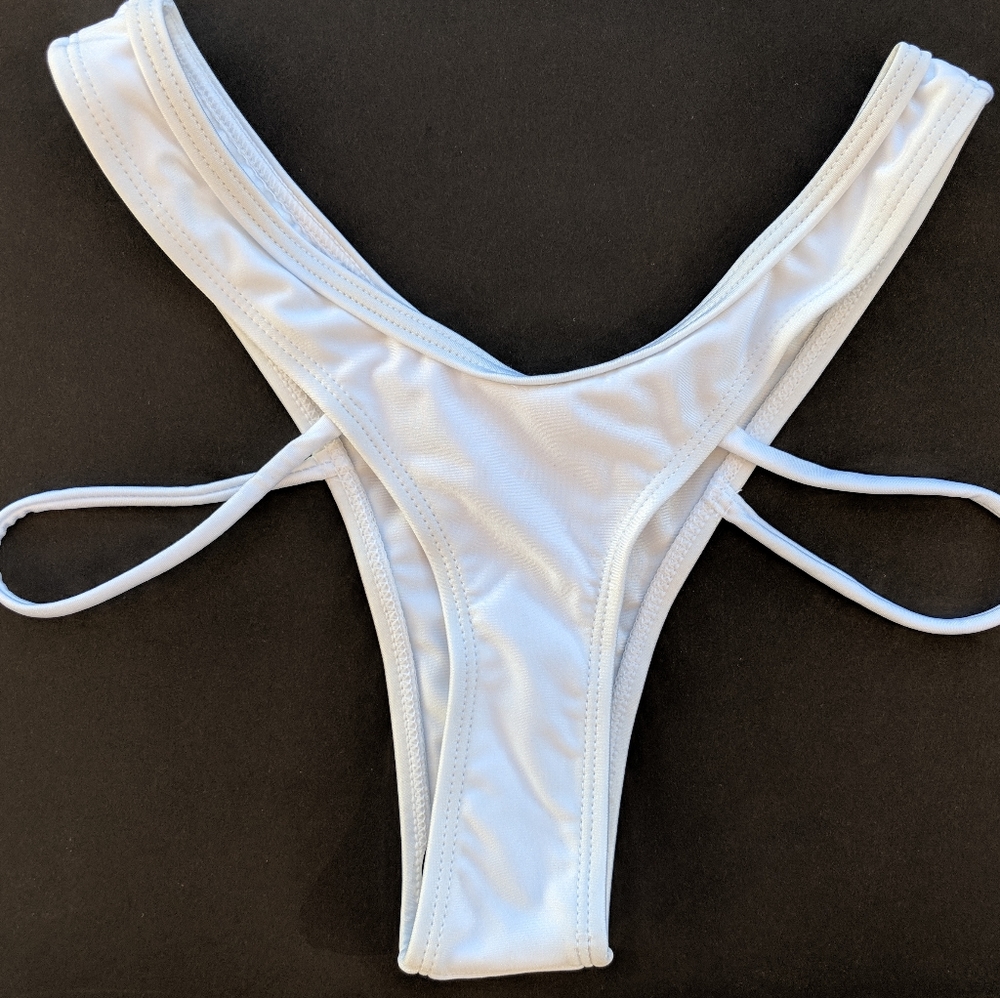 White Brazilian Bikini Bottoms